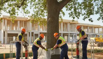Phoenix tree service root protection for construction, compacted soil, and drought stress