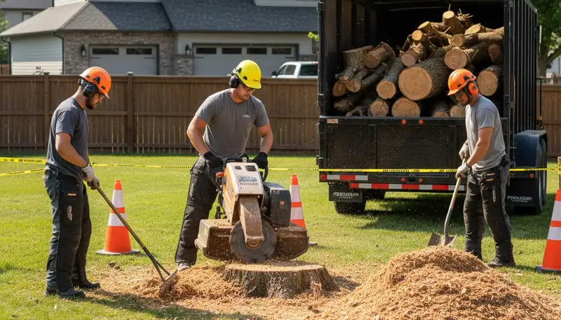 Stump removal service in Phoenix, AZ improving yard safety and curb appeal