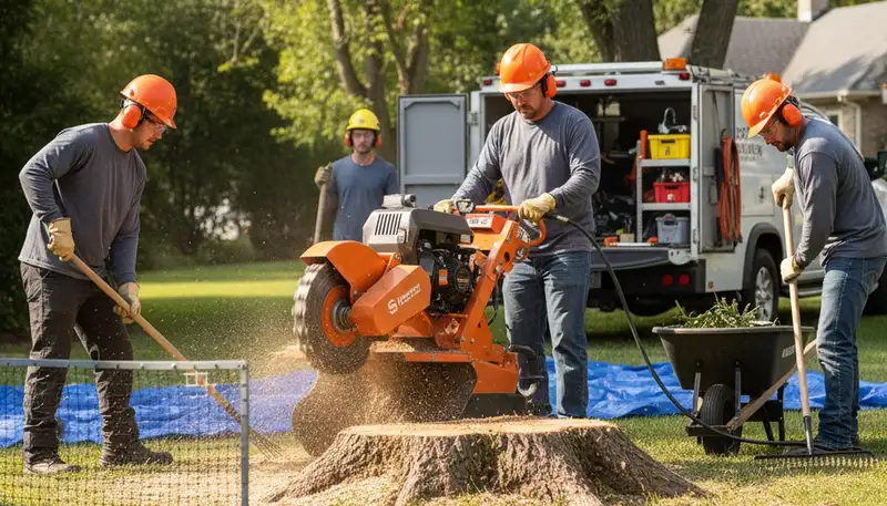 Stump removal service in Phoenix, AZ improving yard safety and curb appeal