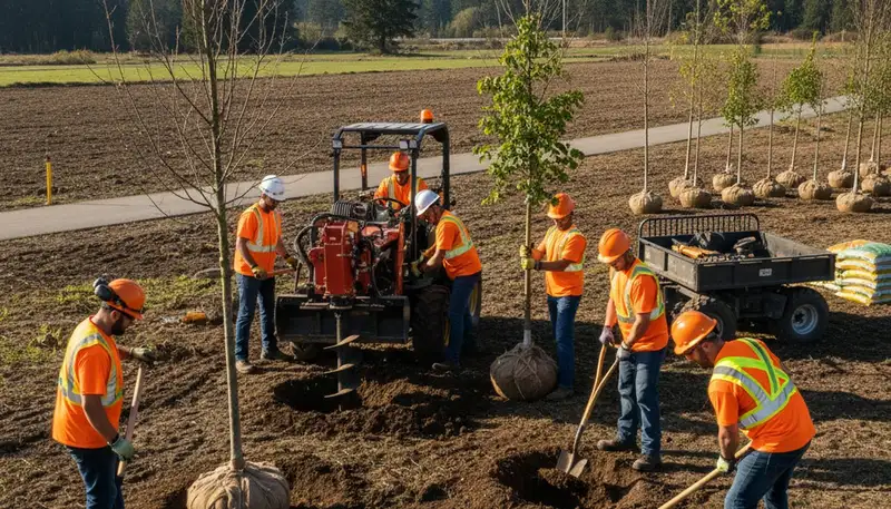 Phoenix tree planting service choosing trees for soil, sun, and water needs in AZ