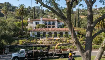 Tree service crew in Phoenix, AZ providing professional tree removal and trimming services