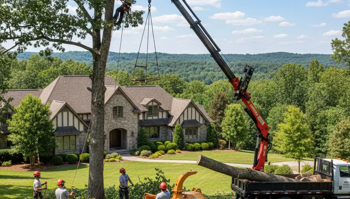 Phoenix tree service crew handling safe tree removal in Phoenix, AZ
