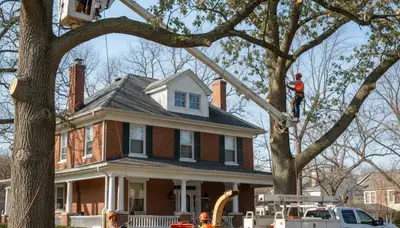 Phoenix tree service crew removing a tree in Phoenix, AZ
