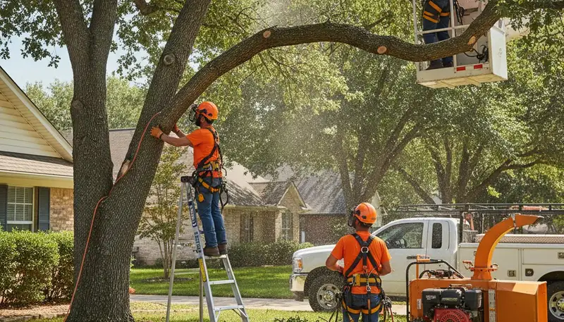 Phoenix, AZ arborist trimming tree canopy for safe, professional tree care service