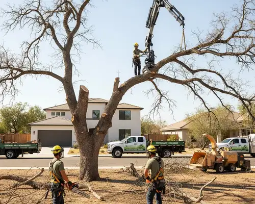 Phoenix tree removal for drought-damaged trees by Arbor Tree Removal team